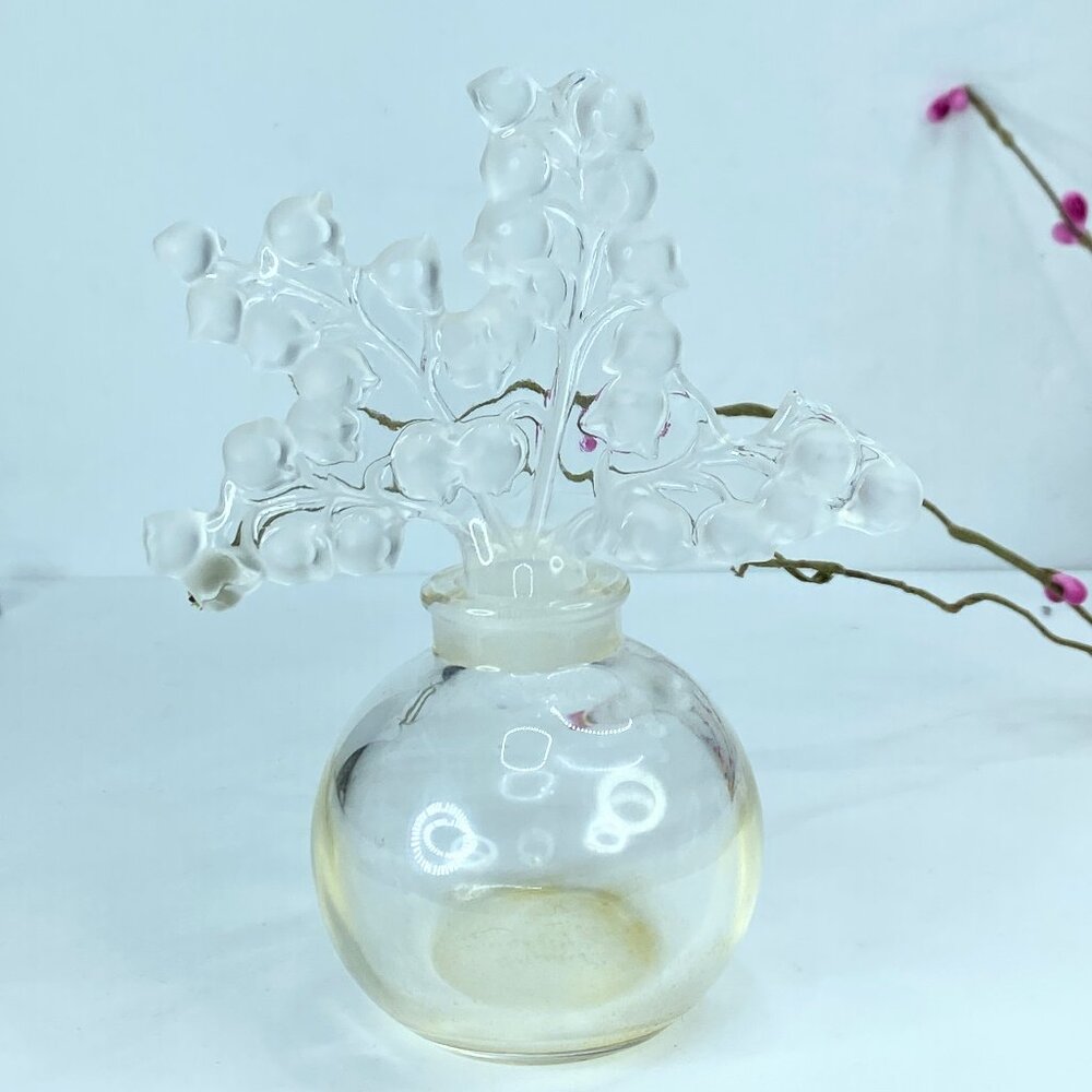 Lalique France Crystal Lily of the Valley perfume bottle A115